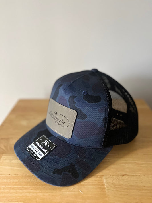Life On The Fly Hat - Blue Camo